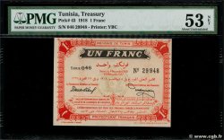 1 Franc TUNISIA  1918 P.43