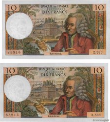10 Francs VOLTAIRE Consécutifs FRANCE  1970 F.62.41 SUP
