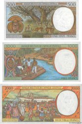 500, 1000 et 2000 Francs Lot ESTADOS DE ÁFRICA CENTRAL
  1993 P.401La, P.402La et P.403La FDC
