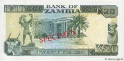 20 Kwacha Spécimen ZAMBIA  1989 P.32as UNC