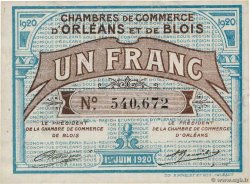1 Franc FRANCE regionalismo e varie Orléans et Blois 1920 JP.096.03