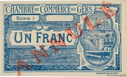 1 Franc Annulé FRANCE regionalismo y varios Auch 1914 JP.015.08