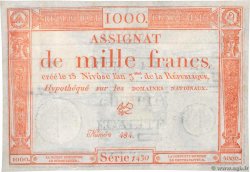 1000 Francs FRANKREICH  1795 Ass.50a SS