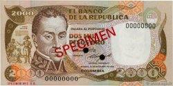 2000 Pesos Oro Spécimen COLOMBIA  1985 P.430cs