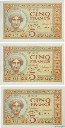 5 Francs Lot MADAGASCAR  1937 P.035