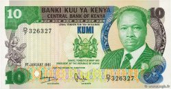 10 Shillings KENYA  1981 P.20a UNC