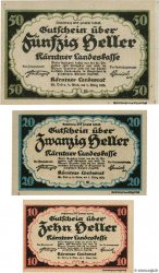 10,20 et 50 Heller Lot AUSTRIA  1920 PS.106, PS.107 et PS.108 FDC