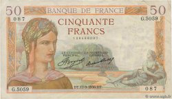 50 Francs CÉRÈS FRANCE  1936 F.17.30
