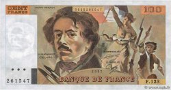 100 Francs DELACROIX modifié FRANCE  1987 F.69.11 UNC-
