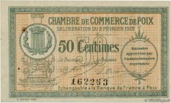50 Centimes FRANCE Regionalismus und verschiedenen Foix 1915 JP.059.05var. VZ
