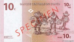 10 Centimes Spécimen REPUBBLICA DEMOCRATICA DEL CONGO  1997 P.082s FDC