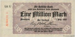 1 Million Mark GERMANIA Mannheim 1923 PS.0912 FDC