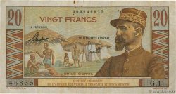 20 Francs Émile Gentil AFRIQUE ÉQUATORIALE FRANÇAISE  1957 P.30 MB