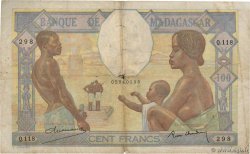 100 Francs MADAGASCAR  1937 P.040 B