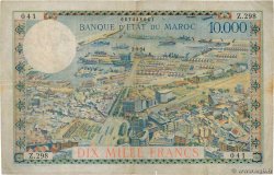 100 Dirhams sur 10000 Francs MAROC  1954 P.52 TB