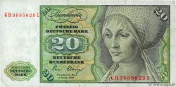 20 Deutsche Mark GERMAN FEDERAL REPUBLIC  1980 P.32c BC+