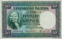 50 Kronur ISLANDA  1928 P.34a q.SPL