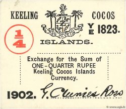 1/4 Rupee COCOS KEELING ISLANDS  1902 PS.124 AU