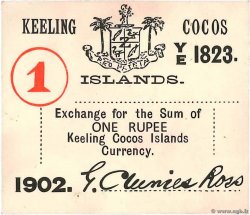 1 Rupee ISOLE KEELING COCOS  1902 PS.126 AU