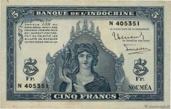 5 Francs NEW CALEDONIA  1944 P.48 VF
