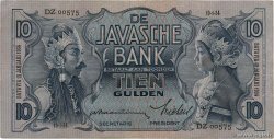 10 Gulden NETHERLANDS INDIES  1934 P.079a VF-