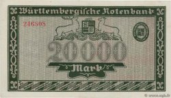 20000 Mark GERMANIA Stuttgart 1923 PS.0983 q.FDC