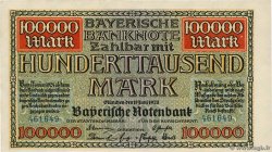 100000 Mark GERMANY Munich 1923 PS.0928 AU