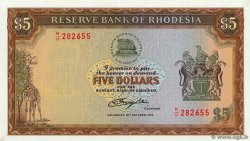 5 Dollars RHODÉSIE  1978 P.32b NEUF