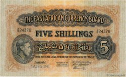 5 Shillings EAST AFRICA (BRITISH)  1941 P.28a VF