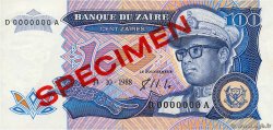 100 Zaïres Spécimen ZAIRE  1988 P.33s