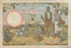1000 Francs ALGERIA  1941 P.086 q.BB