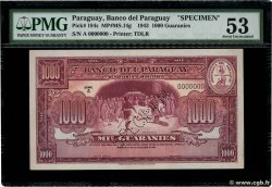 1000 Guaranies Spécimen PARAGUAY  1943 P.184s SUP