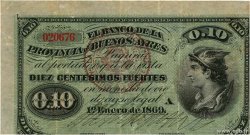 10 Centesimos Fuertes ARGENTINE  1869 PS.0501b TTB