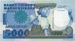 5000 Francs - 1000 Ariary MADAGASCAR  1988 P.073b XF