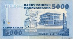 5000 Francs - 1000 Ariary MADAGASCAR  1988 P.073b SUP