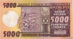 5000 Francs - 1000 Ariary MADAGASCAR  1974 P.066a VF