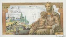 1000 Francs DÉESSE DÉMÉTER FRANCE  1942 F.40.02 pr.NEUF