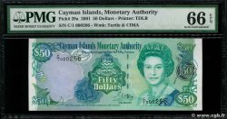 50 Dollars Petit numéro ÎLES CAIMANS  2001 P.29a NEUF