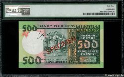 500 Francs - 100 Ariary Spécimen MADAGASCAR  1974 P.064s q.FDC