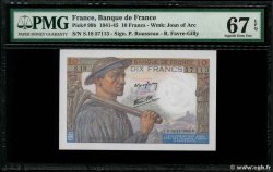 10 Francs MINEUR FRANKREICH  1942 F.08.05 ST