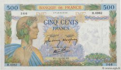 500 Francs LA PAIX FRANCE  1942 F.32.41
