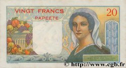 20 Francs TAHITI  1951 P.21b fST