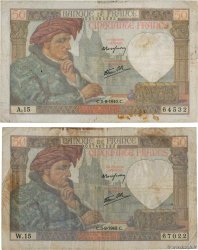 50 Francs JACQUES CŒUR Lot FRANCIA  1940 F.19.02