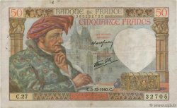 50 Francs JACQUES CŒUR FRANCIA  1940 F.19.04 MB