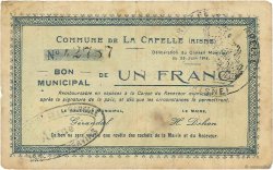 1 Franc FRANCE regionalism and various  1915 JP.02-0398 F