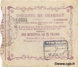 5 Francs FRANCE regionalismo y varios  1915 JP.02-0449 MBC