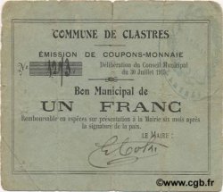 1 Franc FRANCE regionalism and miscellaneous  1915 JP.02-0518 F+