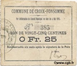 25 Centimes FRANCE regionalismo e varie  1915 JP.02-0554 MB