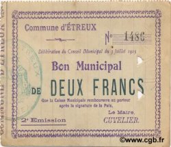 2 Francs FRANCE Regionalismus und verschiedenen  1915 JP.02-0768 SS