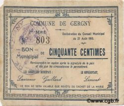 50 Centimes FRANCE Regionalismus und verschiedenen  1915 JP.02-1041 SS